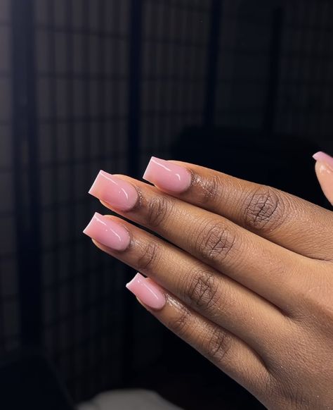 Plain Polygel Nails, Nails Plain Simple, Square Polygel Nails, Plain Acrylic Nails Square, Short Plain Nails, Plain Nail Ideas, Plain Nails Acrylic, Plain Acrylic Nails, Natural Nails Manicure