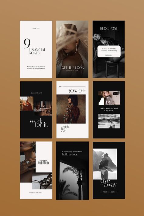 Signature Muse Archive - Social Media & Digital Templates | Instagram Templates Story by Lucostora Media This Or That Business Edition, Mens Fashion Ads Ad Campaigns, Social Story Design, High End Brand Aesthetic, Business Ig Post Design, Modern Marketing Design, Social Media Luxury Design, Canva Ig Template, Luxury Instagram Story Design