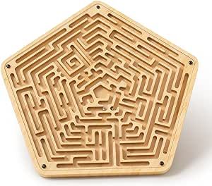 Labyrinth Board Game with Two Metal Balls,Wooden Marble Maze Games,Marbles-Balancing & Strategy Game, Brain Teasers Puzzle Toy Gifts for Kids Teens Adults Labyrinth Game, Marble Maze, Maze Game, Brain Teaser Puzzles, Toy Gifts, Kids Gift Guide, Metal Ball, Strategy Games, Puzzle Toys