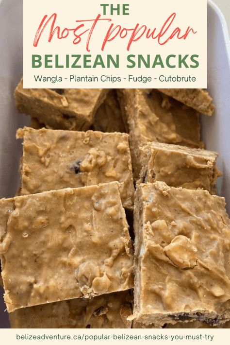 Popular Belizean Snacks You Must Try – Belize Adventure Belize Desserts, Belize Food Recipes, Belizean Garnaches, Belizean Powder Bun Recipe, Caribbean Appetizers, Caribbean Desserts, Belizean Recipes, Belize Recipes, Best Butter Cookie Recipe