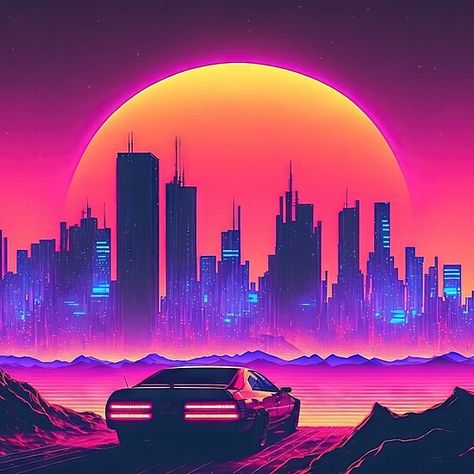 Synthpop Aesthetic, Vaporwave City, Synthwave Wallpaper, Grand Theft Auto Artwork, Synthwave Art, Cityscape Wallpaper, Vaporwave Wallpaper, Vaporwave Art, Retro Wave