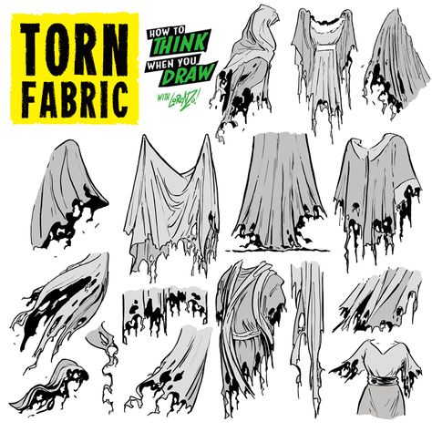 How To Draw Ripped Clothes, Ripped Clothes, Dream Walker, Etherington Brothers, Torn Clothes, Armor Drawing, Torn Fabric, Fabric Drawing, Comic Tutorial