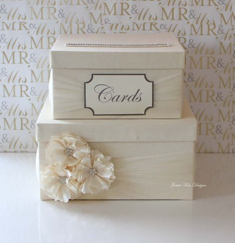 Wedding Card Box Sign, Custom Card Box, Money Box Wedding, Wedding Card Box, Gift Card Boxes, Wedding Money, Card Box Wedding, Gift Table, Wedding Boxes