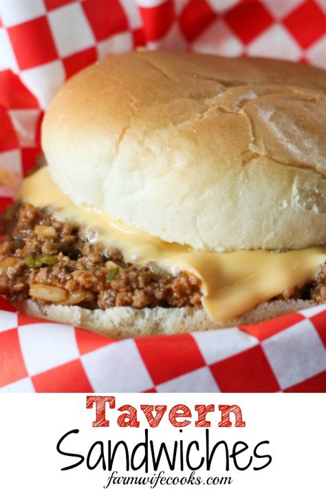 Loose Meat Sandwich Recipe Crock Pot, Loose Meat Burgers, Loose Meat Sandwich Recipe Ground Beef, Made Right Sandwich Recipe, Hamburger Sandwich Recipes, Tavern Sandwich, Loose Meat Sandwich Recipe, Taverns Recipe, Loose Meat Sandwich