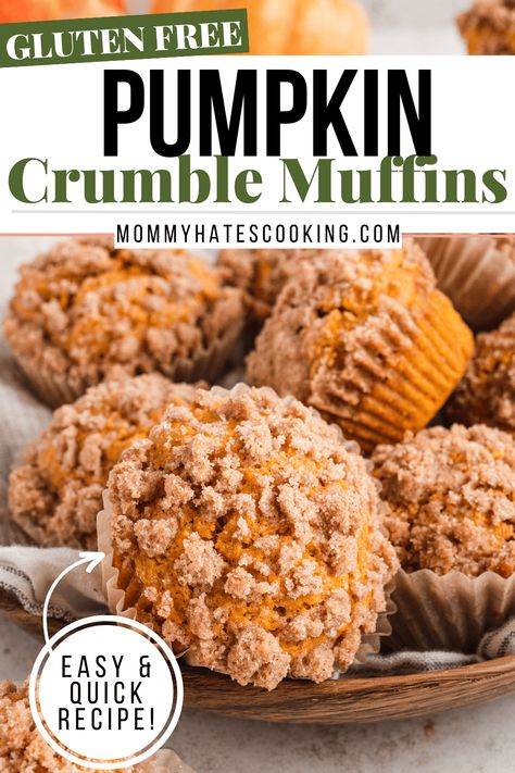 Start your morning with Gluten-Free Pumpkin Crumble Muffins, the perfect muffin that pairs the fall flavors with a soft, warm muffin. Gluten Free Pumpkin Crumble, Gluten Free Pumpkin Breakfast, Pumpkin Gluten Free Muffins, Gf Pumpkin Muffins, Simple Mills Recipes, Pumpkin Muffins With Crumble Topping, Gf Muffins Recipes, Pumpkin Gluten Free, Gluten Free Desserts Fall