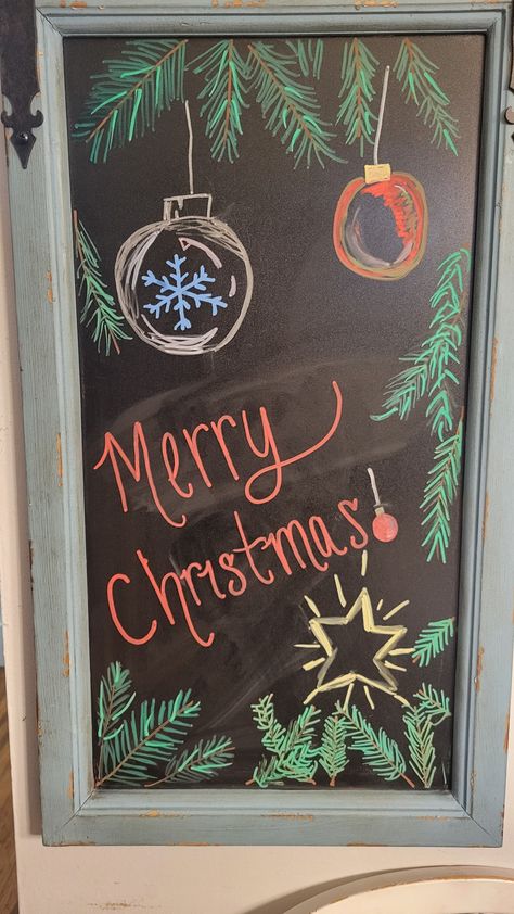 Blackboard Christmas Decor, Holidays Chalkboard Art, Christmas Chalk Bored Ideas, Holiday Whiteboard Ideas, Chalkboard Ideas For Christmas, Christmas Chalk Marker Art, White Board Christmas Ideas, White Board Christmas Drawings, Christmas Dry Erase Board Ideas