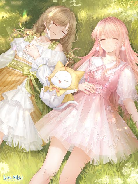 Love Nikki, Nikki Love, Anime Sisters, Bff Photoshoot, Shining Nikki, Anime Princess, Up Game, Fanarts Anime, Anime Outfits