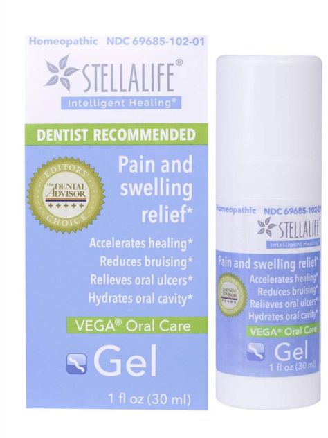 StellaLife VEGA Oral Gel: Dry Socket, Dry Mouth, Teeth Extraction, Gum Surgery, Canker Sore, Braces, Denture, Ulcer, Mucositis, Dental Implant, Advanced Natural Dental Pain Relief, Heal Faster, Mint Teeth Extraction, Reduce Bruising, Gum Surgery, Dry Socket, Canker Sore, Dry Mouth, Tooth Extraction, Dental Implant, Mouthwash