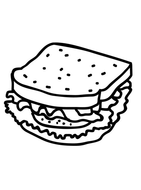 Sandwich - Lol Coloring Pages Sandwich Image, Sandwich Drawing, Lol Coloring Pages, Lol Coloring, Doodle Journal, First Day Of School Activities, Colouring Sheets, Ipad Drawings, Church Activities