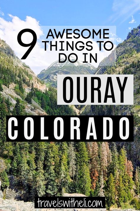 9 Things to do in Ouray Colorado In the Summer Breckenridge Colorado Summer, Breckenridge Summer, Colorado Ski Trip, Ouray Colorado, Road Trip To Colorado, Southwest Colorado, Colorado Fall, Colorado Summer, Colorado Winter