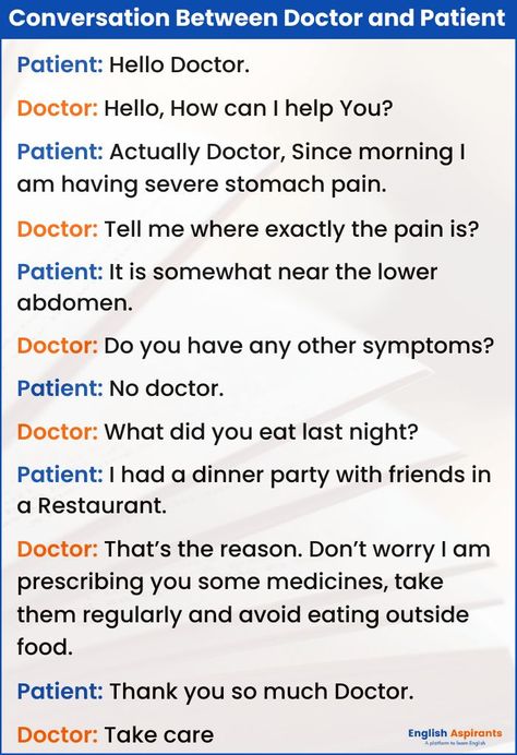 Conversation Between Doctor and Patient in English Casual Conversation Dialogue, Simple Conversation In English, Conversation English Activities, Conversation Practice English, Conversational English For Kids, English Conversation Learning Worksheets, Conversational English Activities, Conversation Worksheets English, English Conversation Learning Practice