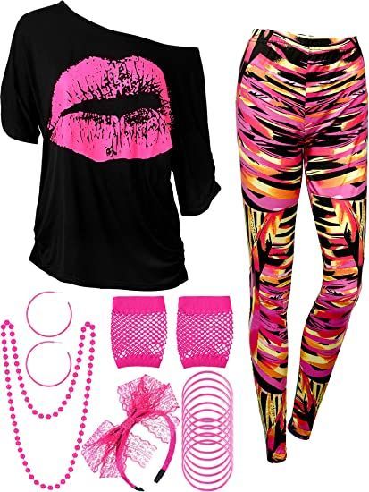 Very cute,comfortable and fashionable 80s women costume set. 80s Rocker Costume, 80s Fancy Dress Women, Best Female Halloween Costumes, Fancy Dress Costumes For Women, Plus Size Fancy Dresses, 1980s Fancy Dress, 80s Party Costumes, Rocker Costume, 80s Fancy Dress