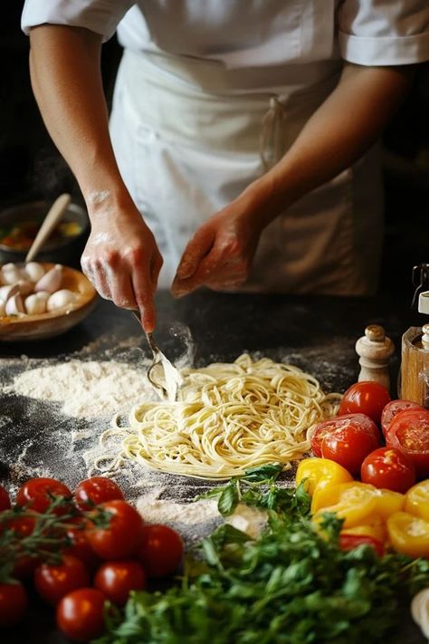 "Learn the secrets of Italian cuisine in a Tuscan cooking class! 🍅✨ #TuscanyCooking #CulinaryJourney #TravelItaly" Learn Cooking Aesthetic, Cooking Classes Aesthetic, Italian Cooking Aesthetic, Cooking Class Aesthetic, Tuscan Aesthetic, Chef Aesthetic, Chef Photography, Tuscan Cooking, Cooking Photos