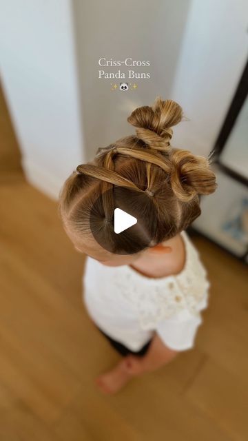 Camilla Thurman on Instagram: "Summer is ALMOST here and the hairstyles need to be ready for any water, hot, or busy activity the kids will be doing — loved how this one turned out ✨🐼 
Comment LINK and I will send you a link to shop the hair ties, combs and other products we use to create this look. 

Use code CAMILLA for 10% off @glowbeauty.hair 

#hairtutorial #girlshair #summerhair #girlshairstyles #summerhairstyles #updo #pigtials #pandabuns #pandabun #cutehair #cutehairstyles #girlshairideas #cutehairstylesforgirls #cutehairideas #messybuns #messybun #messybuntutorial" Hairstyles For Swimming Kids, Updo For Girls Kids, Pool Hairstyles For Kids, Topsy Tail Hairstyles For Kids, Fun Hairstyles For Kids, Kids Hairstyles For School, Kids Updo Hairstyles, Topsy Tail Hairstyles, Kids School Hairstyles