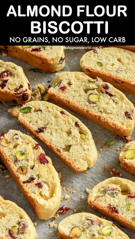 Healthy Biscotti Recipe, Almond Flour Biscotti Recipe, Almond Flour Biscotti, Glutenfri Baking, Desserts Keto, Breakfast Low Carb, Almond Biscotti, Biscotti Recipe, Almond Flour Recipes