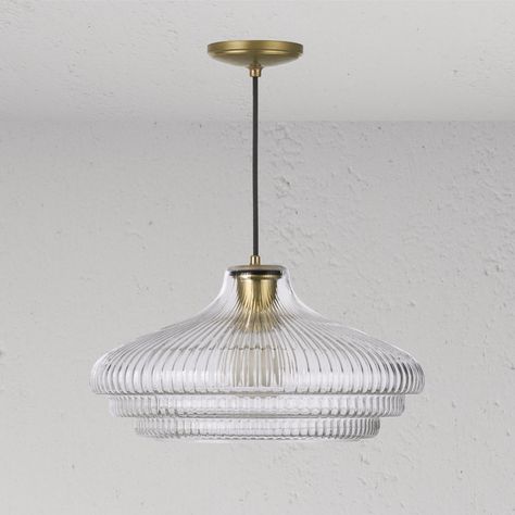 Brookfield Large Pendant Light Fluted Glass - Antique Brass Antique Brass Lighting, Polished Nickel Hardware, Cool Color Palette, Fluted Glass, Large Pendant Lighting, Bronze Lighting, Flute Glass, Brass Lighting, Ceiling Rose