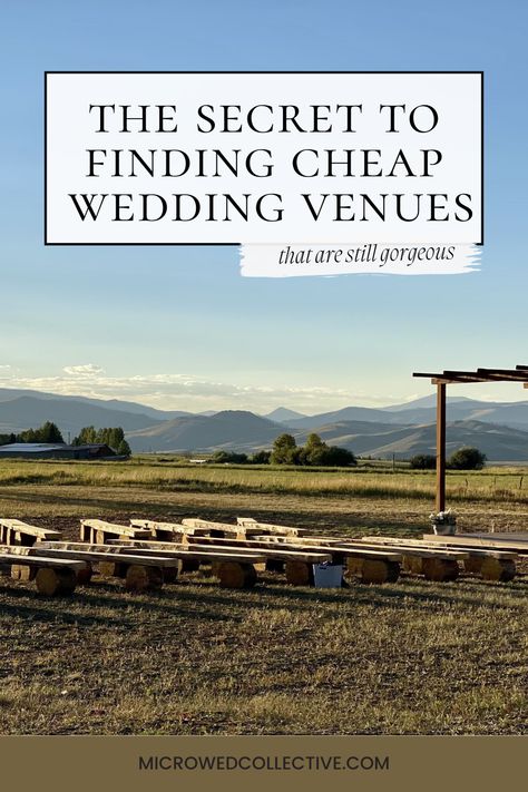 Free wedding venue ideas! Our top tips for finding cheap and free wedding venues. There are a lot of places you can get married that are affordable and gorgeous. Check out our full guide for all the best ideas for affordable wedding venues.  #freeweddingvenues #cheapweddingvenues #affordableweddingvenues Most Affordable Wedding Venues, Big Wedding Venues, Creative Wedding Food, Wedding On A Budget Ideas, Food Ideas On A Budget, Free Wedding Venues, Wedding Reception Places, Charming Backyard, Cheap Wedding Ideas