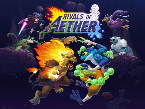 ArtStation - Rivals of Aether: Key Art, Justin Chan Aether Caelus And Rover, Rivals Of Aether Art, Aether Modern Au, Genshin Abyss Aether, Gaming X Aether, Aether Art, Rivals Of Aether, Avatar Pandora, Key Art