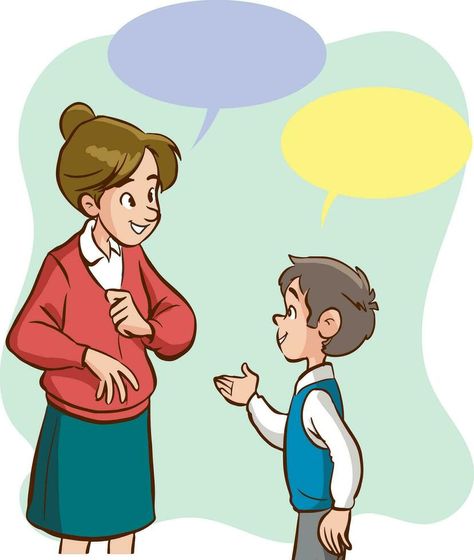 vector illustration of teacher and students talking Teacher Talking To Student, Editorial Cartooning About Education, Teacher And Student Illustration, Teacher And Student Drawing, Speaking Illustration, Teacher And Student Images, Talking Illustration, Talking Drawing, Teacher Vector