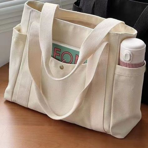 Trending Products Of 2024, Cute School Tote Bags, Cute Tote Bags For School, Bags For Uni, Tote Aesthetic, Uni Bag, Tote Bags For School, Textile Bag, Student Bag