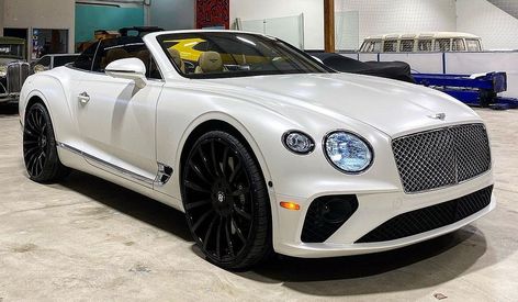 Satin Pearl White Bentley Continental GT Convertible on Forgiatos ! Pearl White Bentley, White Bentley, Bentley Convertible, Bentley Continental Gt Convertible, Forgiato Wheels, New Bentley, Bentley Gt, Roadster Car, Rich Cars