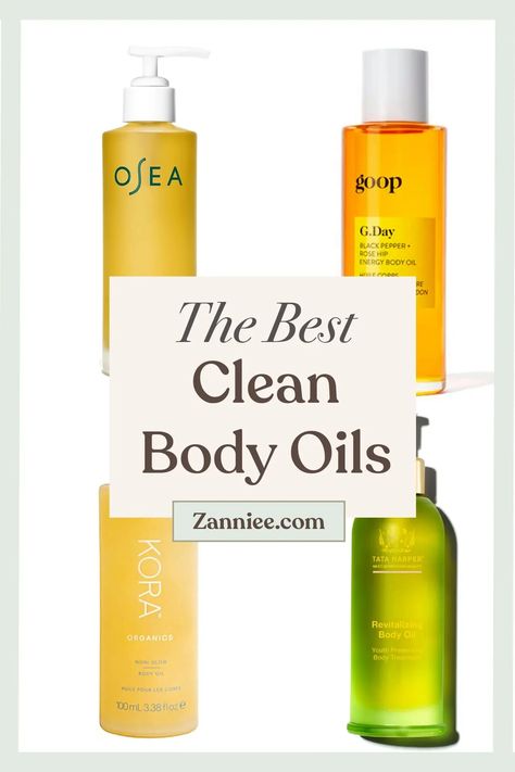 The Best Clean Beauty Body Oils For Glowing Skin - Zanniee Best Body Oils For Dry Skin, Best Body Oil For Black Skin, Best After Shower Body Oil, Best Oil For Body Skin Care, Best Body Oil To Smell Good, Best Body Oils For Skin, Best Smelling Body Oil, Best Body Oil For Dry Skin, Best Body Oil For Glowing Skin