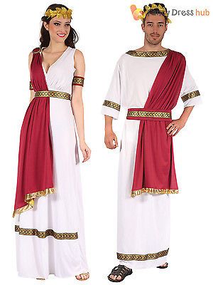 Mens Ladies Roman God Goddess Toga Caesar Venus Fancy Dress Costume Couples | eBay Toga Fancy Dress, Roman Costumes, Couples Fancy Dress, Greek Toga, Biblical Costumes, Toga Costume, Greek Dress, Toga Party, Roman Costume