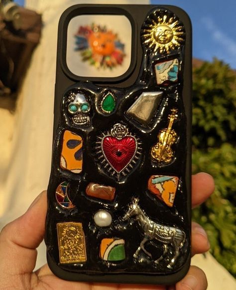 Handmade Phone Case, Spring Valley, Jewelry Trinket, Mexican Talavera, Pretty Phone Cases, Iphone Phone, Funky Jewelry, Black Cover, Diy Phone