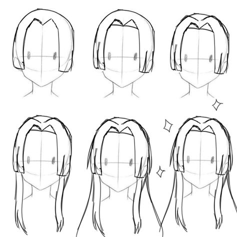 Demon Slayer Hair Styles Drawing Oc, How To Draw Demon Slayer Style, How To Draw Kny Style, Kny Art Style Tutorial, Kny Hairstyle, How To Draw A Ponytail, Kny Oc Base Hair, Manga Hair Reference, Demon Slayer Oc Hair Ideas