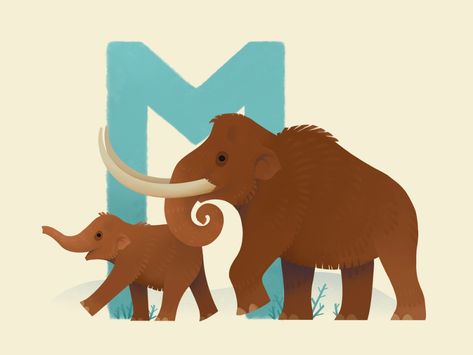 Mammoth Illustration, Dinosaur Photo, Hollow Art, Paleo Art, Dinosaur Art, Nature Drawing, Endangered Animals, Prehistoric Creatures, Animal Alphabet