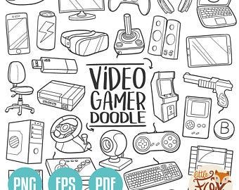 Little Fox Digitals Etsy Shop by LittleFoxDigitals on Etsy Game Doodle, R6 Wallpaper, Disney Big Hero 6, Doodle Icons, Doodle Vector, Animal Doodles, Doodle Icon, Line Art Design, Design Set