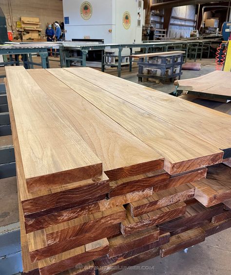 Purchase 4/4 Latin Teak Lumber Rough Sawn Lumber Projects, Wooden Cross Crafts, House Ceiling, Lumber Mill, Wood Lumber, Hardwood Decking, Hardwood Lumber, Woodworking Shop Projects, Natural Resource