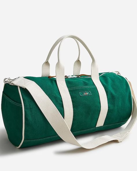 J.Crew: Limited-edition Canvas Duffel Bag For Men Canvas Duffel Bag, Types Of Bag, Fun Fact, Duffel Bag, 100 Percent, Carousel, Limited Editions, Style Icons, Gym Bag