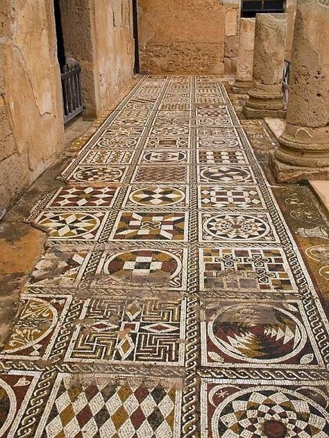 “Villa Silene is a private villa located near Leptis Magna, in Libya. Belonging to a wealthy Libyan family it is richly decorated with amazing mosaic.” #ATELIER #Libyan_Art Roman Tiles, Leptis Magna, Mosaic Floors, Tripoli Libya, Ancient Roman Art, Roman Villa, Pompeii And Herculaneum, Roman Ruins, Roman Republic