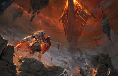 Descent into Avernus - D&D, Clint Cearley on ArtStation at https://www.artstation.com/artwork/W2xe32 The Decemberists, Dungeon Master's Guide, Flying Fortress, Fallout Art, Forgotten Realms, D&d Dungeons And Dragons, Dnd Art, Dungeon Master, Dnd Characters