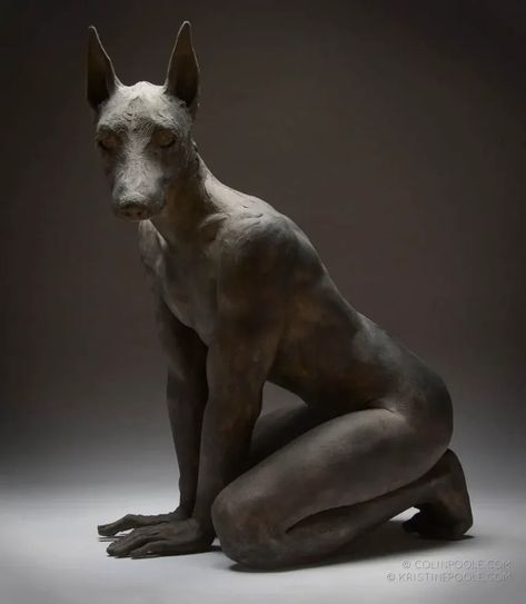 Kristine and Collin Poole: The Topographers of Mythology Arte Fantasy, Figurative Sculpture, Fantastic Art, Pics Art, Art Sculpture, Ceramic Sculpture, Dark Art, Kansas City, A Dog