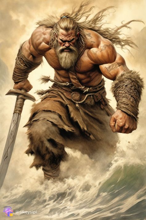 Norse Mythology: The Art of War" Dive into the art of war as seen through the eyes of Norse mythology. This powerful depiction of a Viking warrior is a perfect addition to any mythology or history board. Explore the legends of the North with this visually stunning pin. #MythologyArt #VikingWarriors #AncientNorse Jotnar Art, Viking Berserker Art, North Mythology, Odin Norse Mythology, Norse Warrior, Viking Pictures, Viking Warrior Tattoos, Hulk Art, Norse Myth