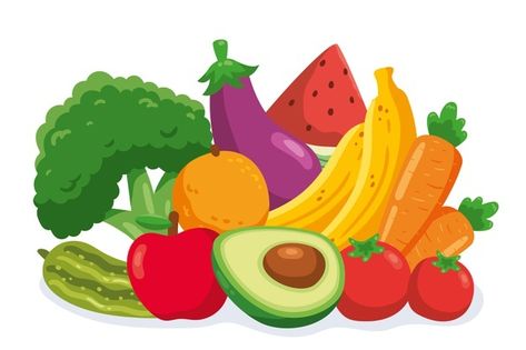 Multiple fruits and vegetables wallpaper | Free Vector Fruits Name In English, Vegetable Drawing, Vegetable Cartoon, Basket Drawing, Vegetable Illustration, Fruit Cartoon, Fruits Drawing, Food Infographic, Creative Infographic