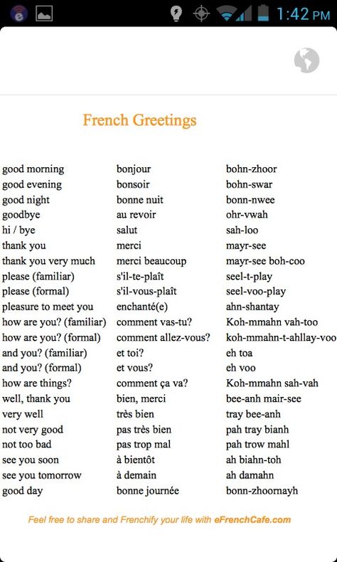 A little French pronunciation. I used to do this in French class, ha ha. Hope In French, Learning French Tips, French Learning Tips, French Language Learning Basic, French Words And Pronunciation, Tips For Learning French, French Words With Pronunciation, French Words Pronunciation, French Learning