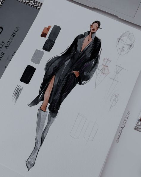 fashion designer aesthetic Fashion Designer Aesthetics, Fashion Design Inspiration, Art Du Croquis, Fashion Model Sketch, Designer Aesthetic, Fashion Figure Drawing, Fashion Illustrations Techniques, Fashion Drawing Sketches, Fashion Drawing Tutorial