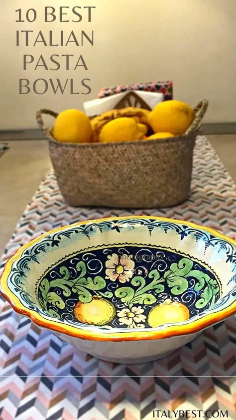 10 Best Italian Pasta Bowls - Pasta Bowl Made in Italy | Italy Best Italian Pasta Bowls, Best Italian Pasta, Italian Bowl, Colored Pasta, Italian Dinnerware, Diy Pottery Painting, Pasta Bowl Set, Rustic Italian, Pasta Bowl