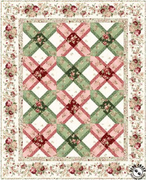 Lattice Quilt, Spring Quilts, Rose Quilt, Straight Line Quilting, Fat Quarter Quilt, Lap Quilts, Beginner Quilt Patterns, Strip Quilts, Heart Quilt