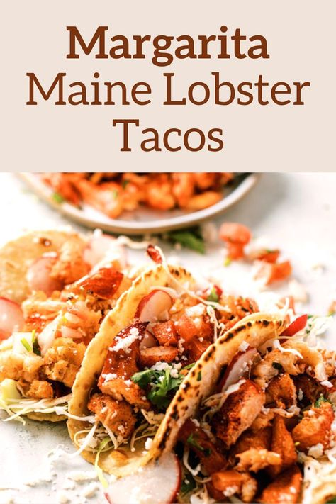 Lobster Burrito Recipe, Mexican Lobster Recipes, Lobster Tacos Recipe, Lobster Tostadas, Crab Tacos Recipes, National Taco Day October, Recipe For Margarita, Key West Food, Taco Sauce Recipes