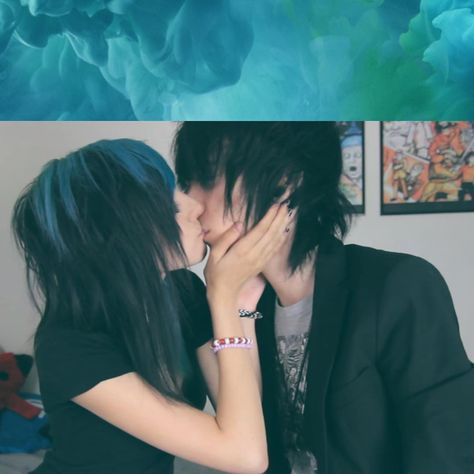 Alex Dorame and Johnnie Guilbert Goth Couples, Amor Emo, Cute Emo Couples, Alex Dorame, Emo Couples, Emo Love, Johnnie Guilbert, Emo Kid, Cute Emo