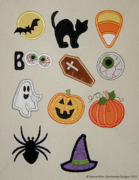 Witch Applique Pattern, Spider Applique, Halloween Applique Designs, Corn Design, Halloween Applique, Pumpkin Applique, Halloween Cans, Applique Fabric, Halloween Designs