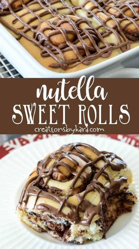 Nutella Recipes, Nutella Rolls, Sweet Roll Recipe, Nutella Desserts, Dessert Aux Fruits, Lactation Cookies, Sweet Rolls, Oreo Dessert, Roll Recipe