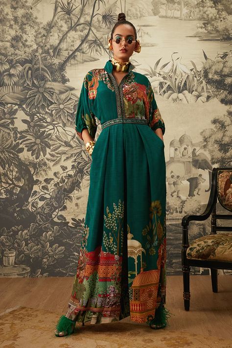 Kalista | Designer Womenswear and Menswear Online Indian Editorial, Luxury Aesthetics, Sarees Traditional, Embroidered Jumpsuit, Fashion Sarees, Placement Print, Jumpsuit Elegant, Jumpsuit Online, Fashion Menswear