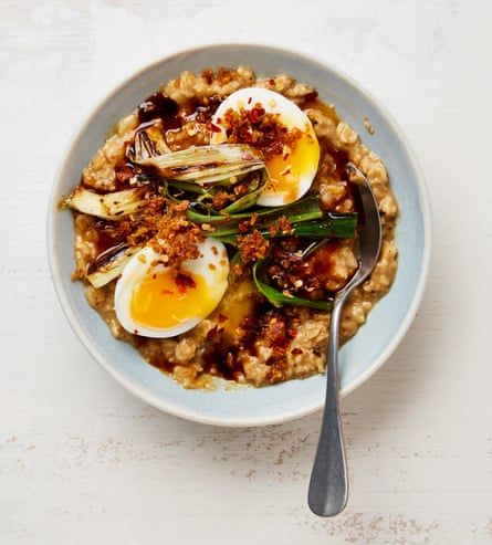 From chickpeas to savoury porridge: Yotam Ottolenghi's thrifty recipes | Food | The Guardian Thrifty Recipes, Braised Chickpeas, Oat Porridge, Yotam Ottolenghi Recipes, Granola Oatmeal, Soy Butter, Crumb Recipe, Ottolenghi Recipes, Porridge Recipes