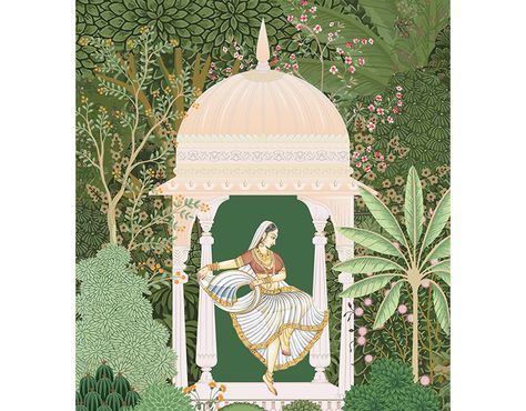 Mahattaart Rajasthani Painting, Unique Wallpapers, Mughal Art Paintings, Rajasthani Art, Indian Artwork, Pichwai Paintings, Indian Painting, Indian Folk Art, Krishna Painting