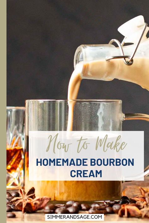 Homemade Bourbon, Infused Liquors, Whiskey Cream, Bourbon Cream, Homemade Alcohol, Bourbon Recipes, Liquor Recipes, Chocolate Bourbon, Homemade Cocktails